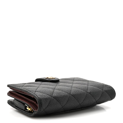 Chanel Caviar Quilted Zipped Pocket Wallet Black 4 of 10