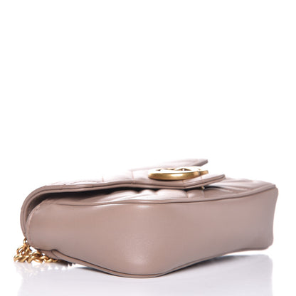 Gucci Calfskin Matelasse Super Mini GG Marmont Shoulder Bag Porcelain Rose 4 of 8