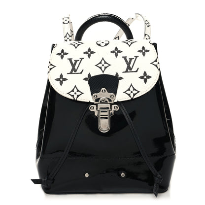 Louis Vuitton Patent Monogram Hot Springs Backpack Black White 1 of 10