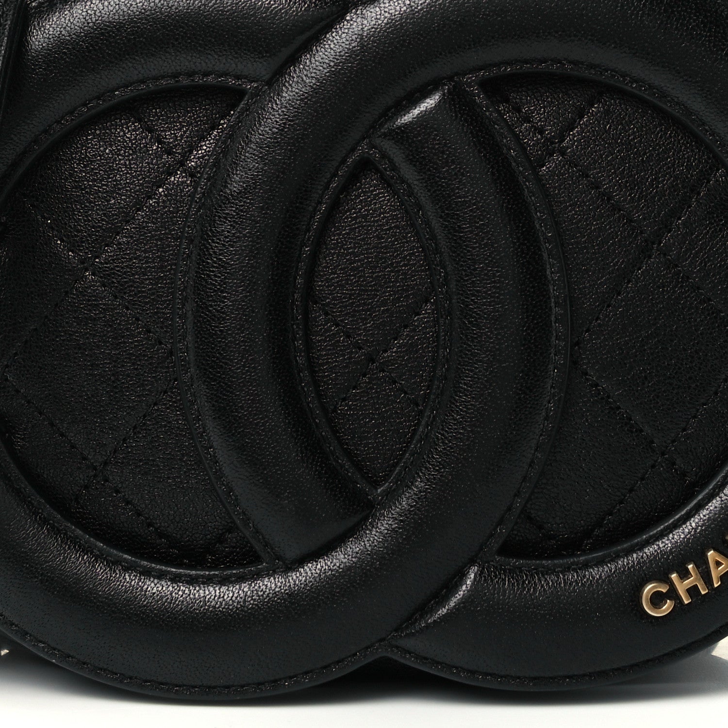 Chanel Lambskin Quilted Coco Midnight Camera Case Black 10 of 10