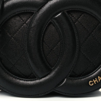 Chanel Lambskin Quilted Coco Midnight Camera Case Black 10 of 10