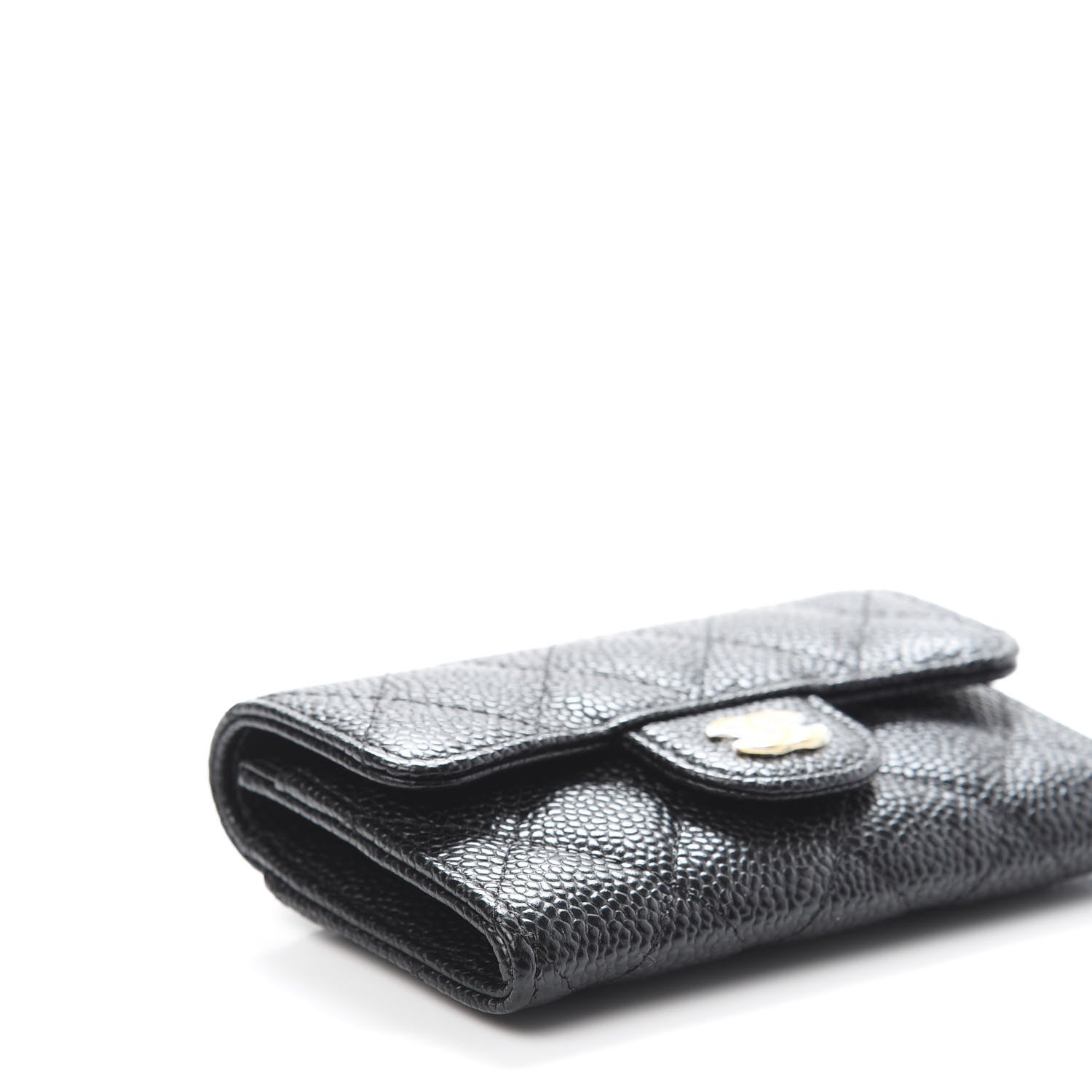 Chanel Caviar Quilted Flap Card Holder Wallet Black 6 of 11
