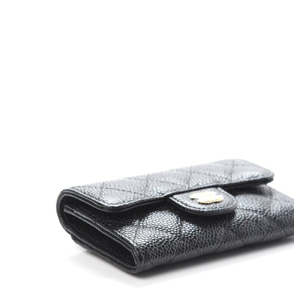Chanel Caviar Quilted Flap Card Holder Wallet Black 6 of 11