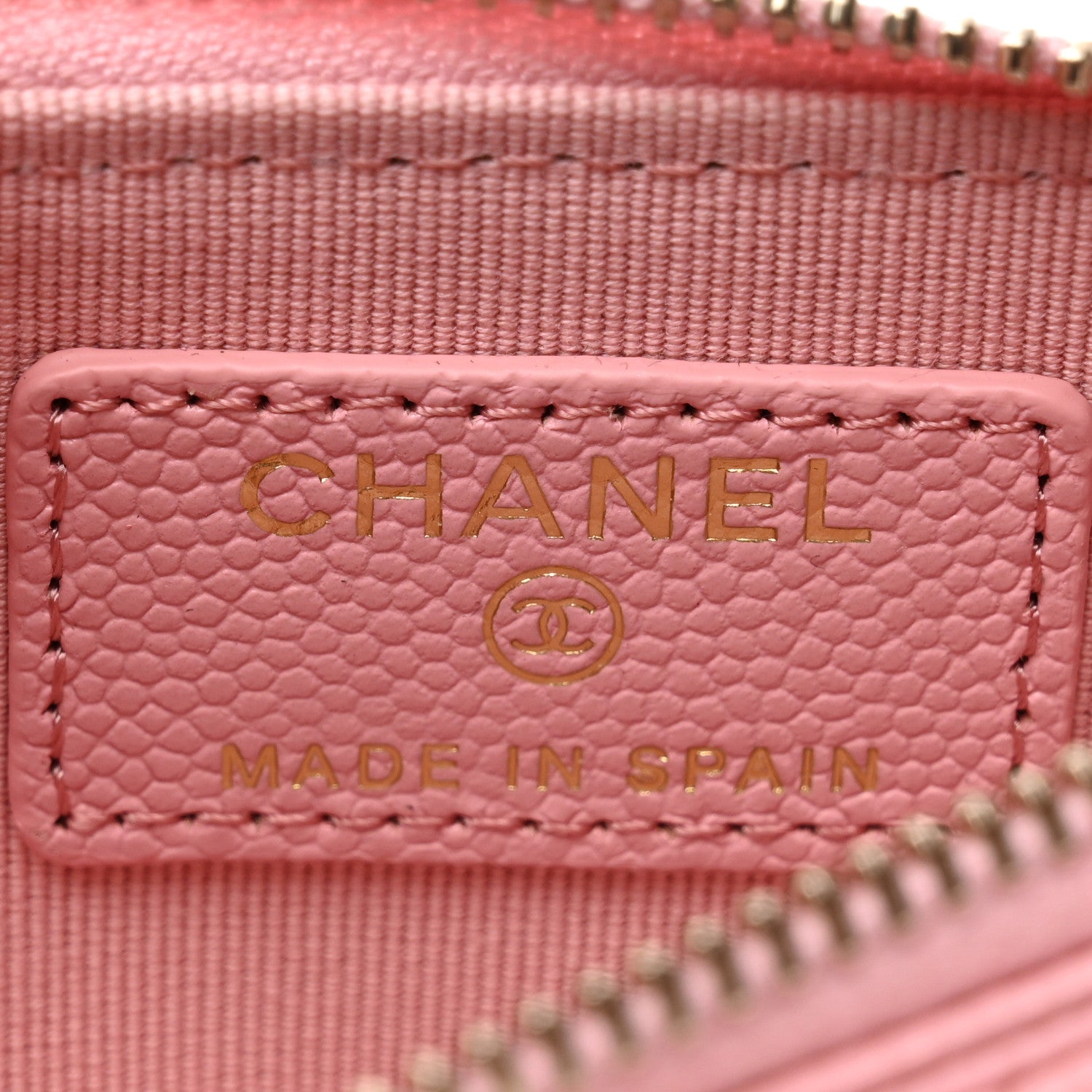 Chanel Caviar Quilted Flap Zip Card Holder Pink 6 of 8