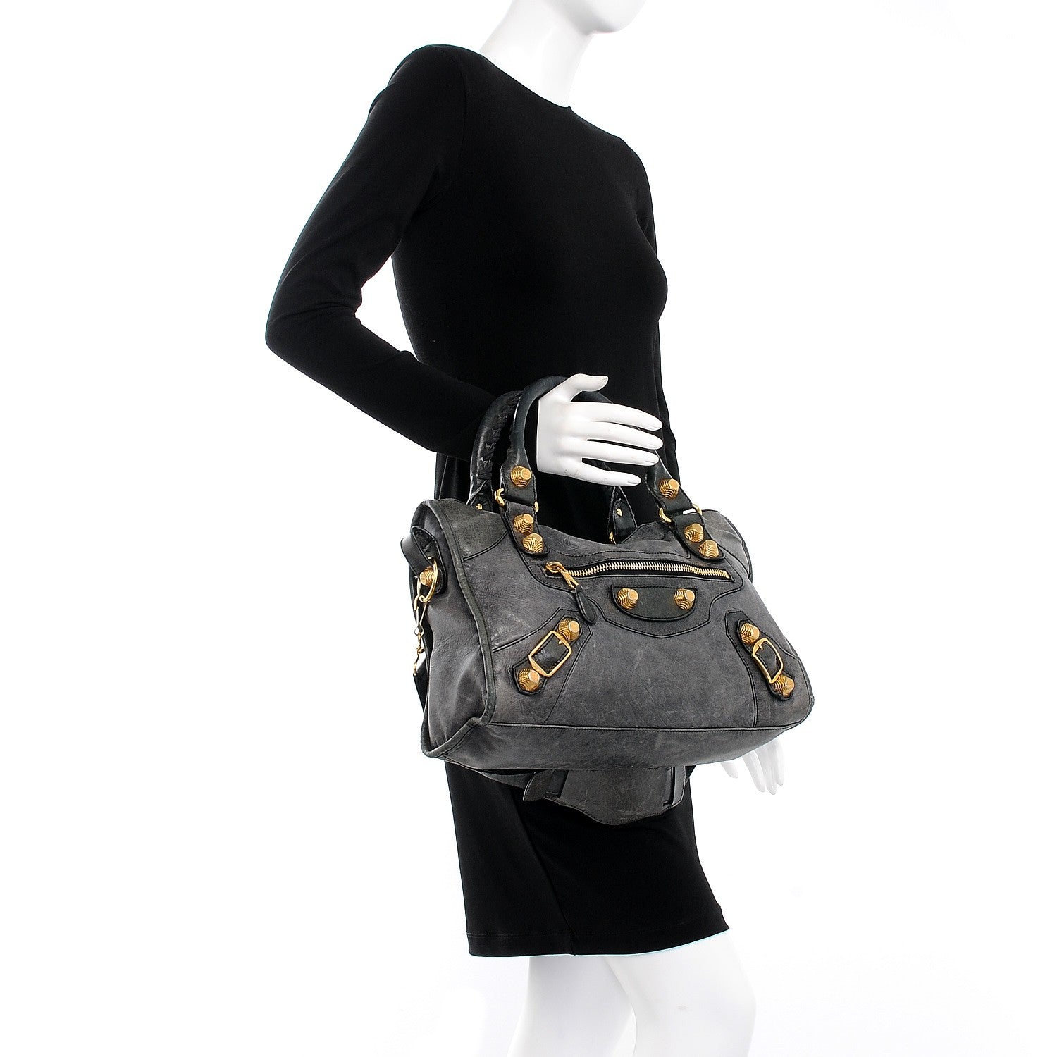 Balenciaga Agneau Giant 21 Gold Hardware City Anthracite 4 of 29