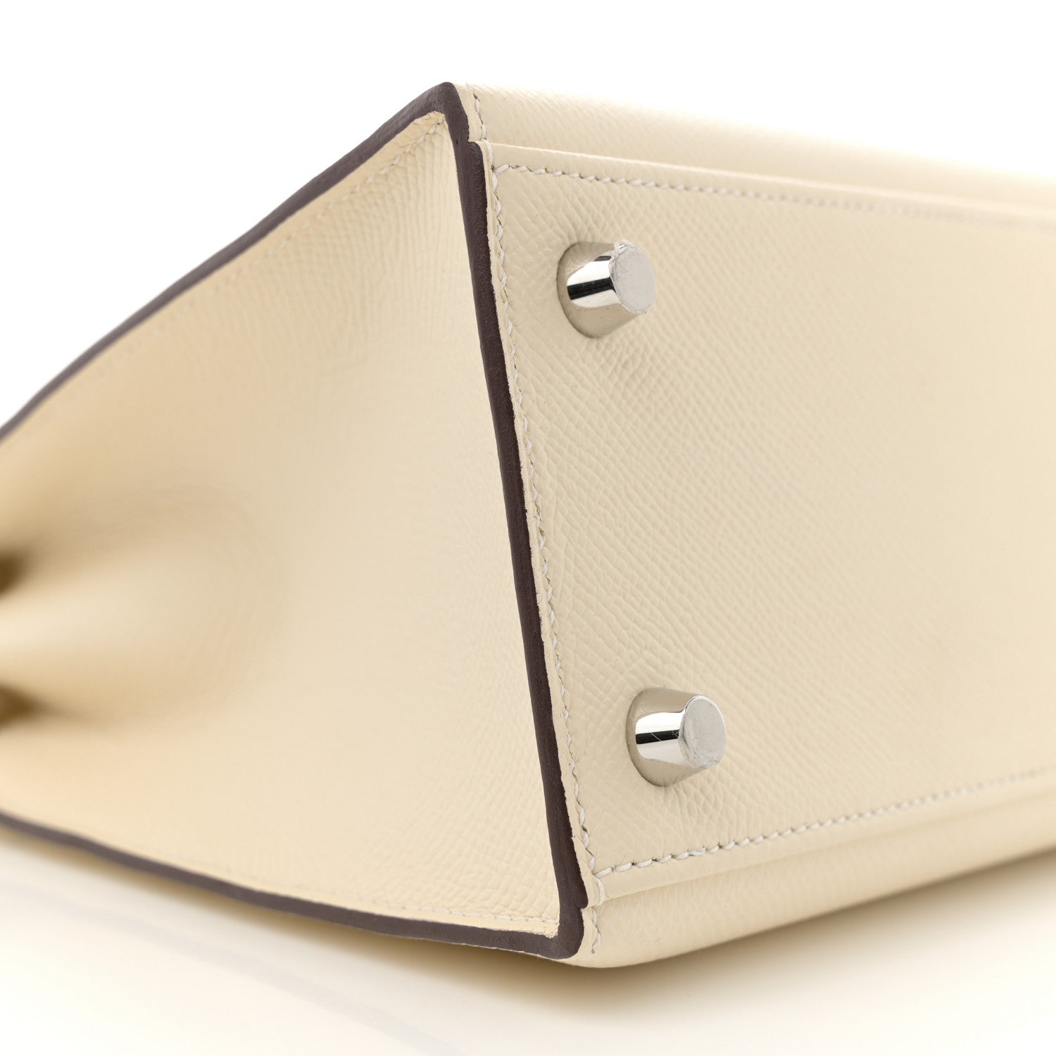 Hermes Epsom Tri-Color Kelly Sellier 25 Nata Jaune Poussin Sesame 9 of 11