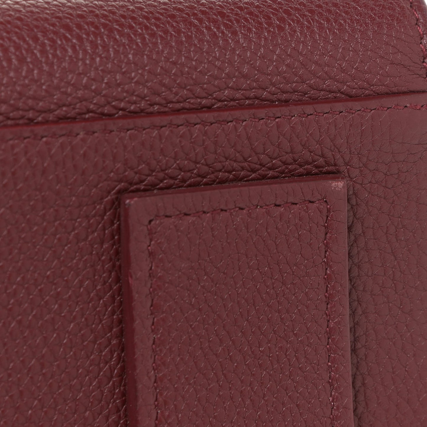 Grained Calfskin Small Supple Sac De Jour Dark Pallisandre