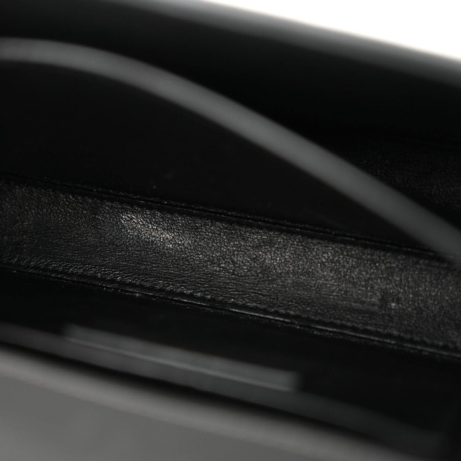 Saint Laurent Kid Suede Smooth Calfskin Mini Classic Monogram Cassandra Top Handle Dark Smog 7 of 13
