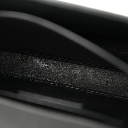 Saint Laurent Kid Suede Smooth Calfskin Mini Classic Monogram Cassandra Top Handle Dark Smog 7 of 13