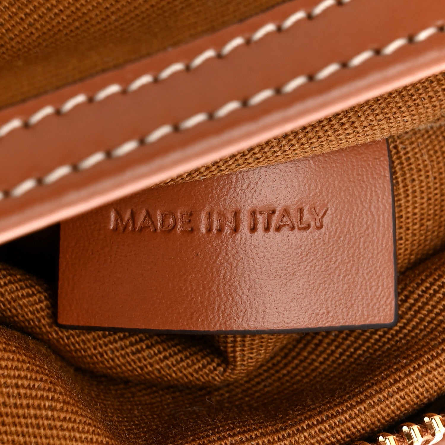 Celine Triomphe Canvas Calfskin Small Boston Bag Tan 7 of 10