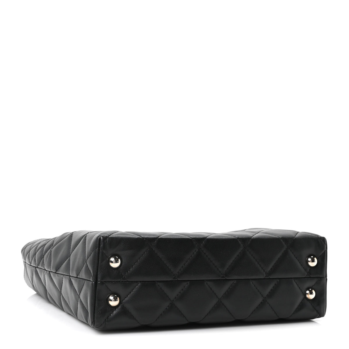 Calfskin Quilted In The Business North South Tote Black