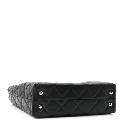 Chanel Calfskin Quilted In The Business North South Tote Black 4 of 10