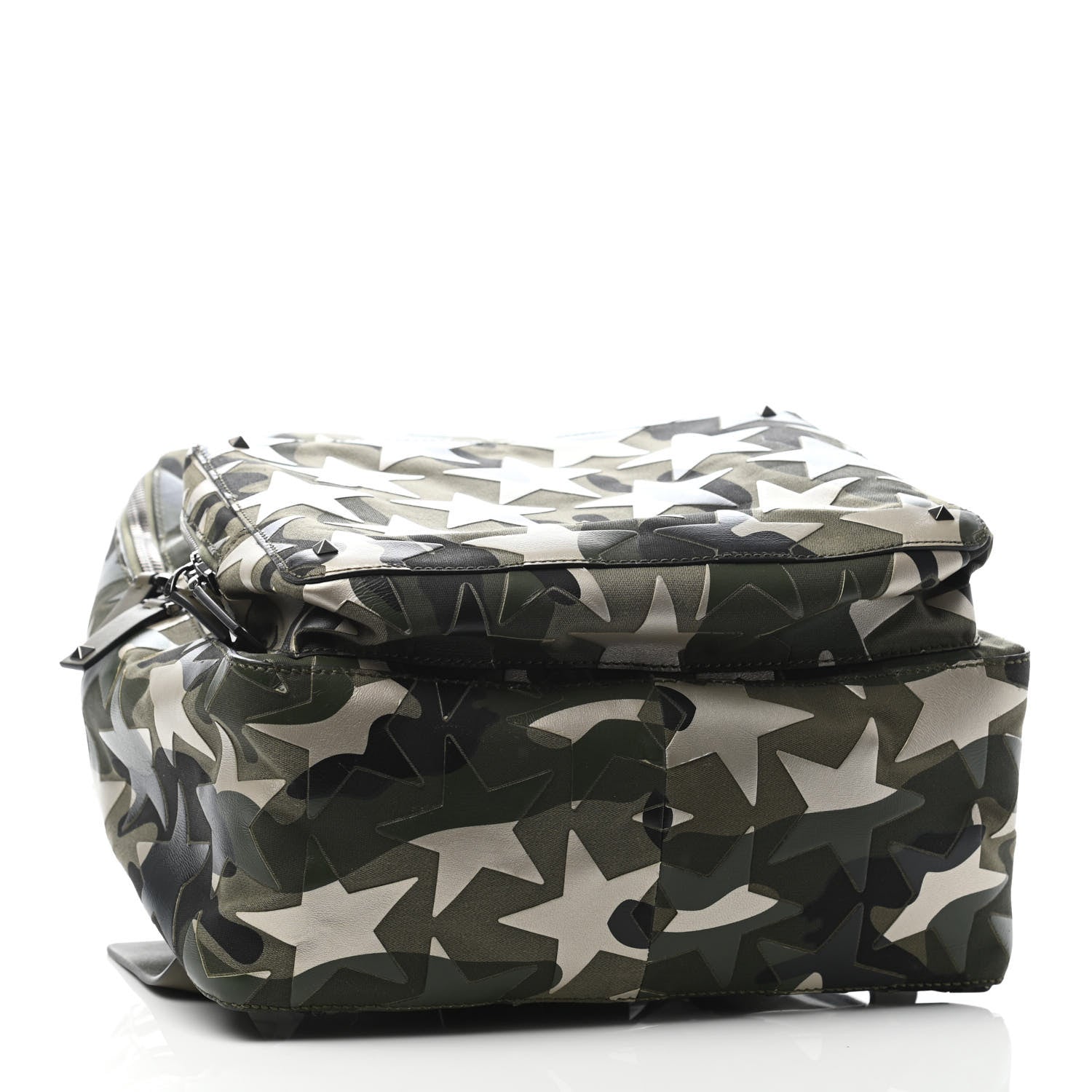 Valentino Garavani Nappa Canvas Camustars Backpack Army Green Platino 3 of 4
