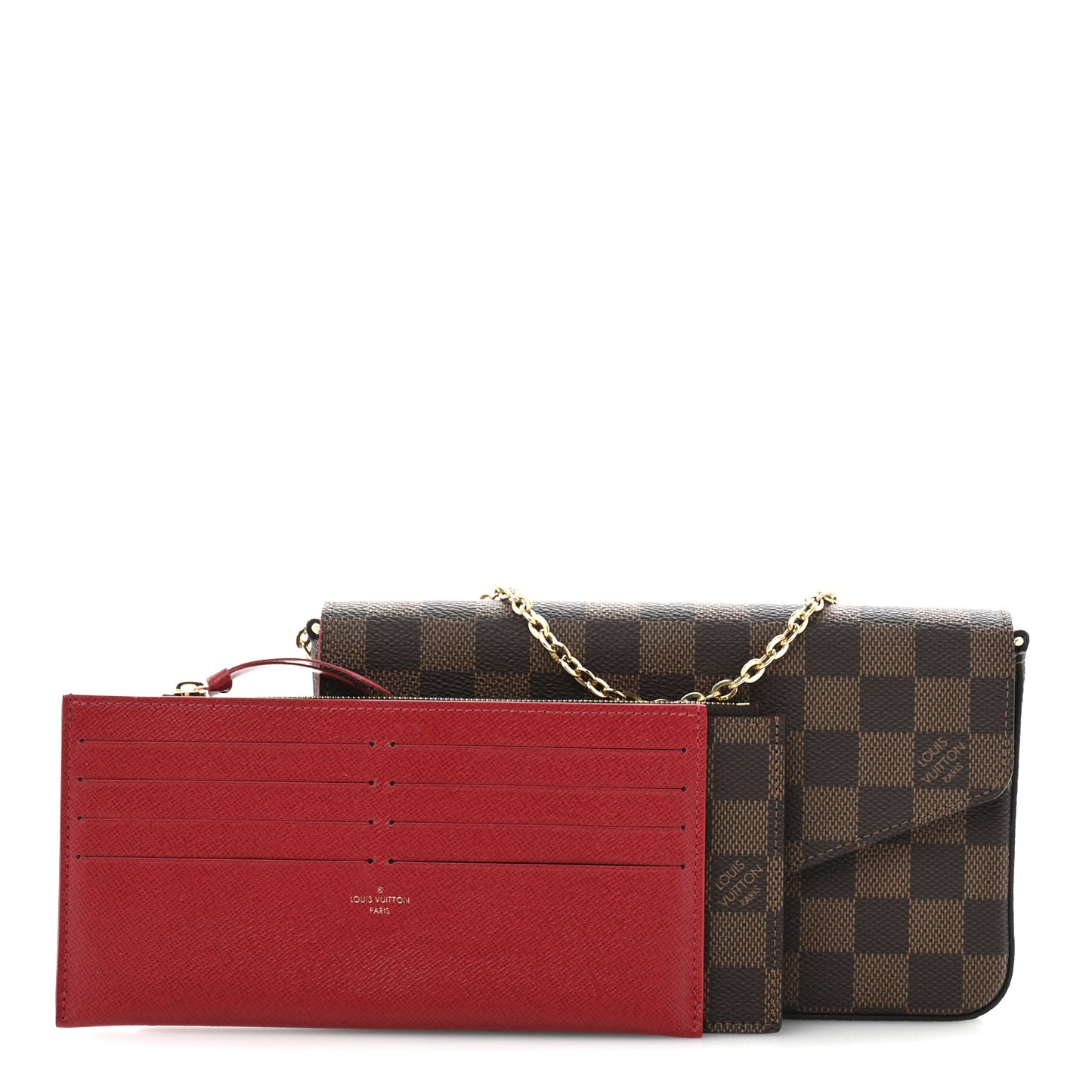 Damier Ebene Pochette Felicie Chain Wallet