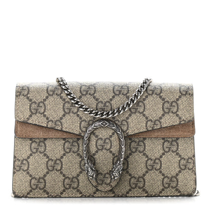 Gucci GG Supreme Monogram Super Mini Dionysus Shoulder Bag Taupe 1 of 11
