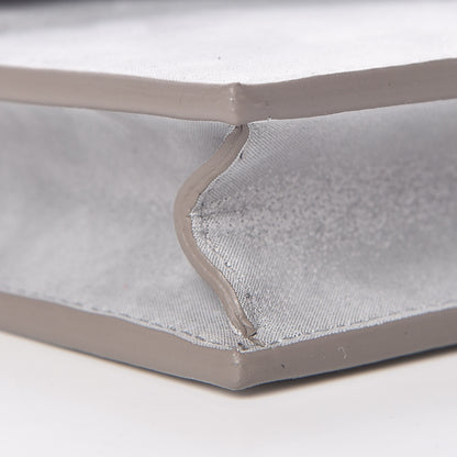 Saint Laurent Metallic Fabric Monogram Envelope Chain Wallet Silver 9 of 11