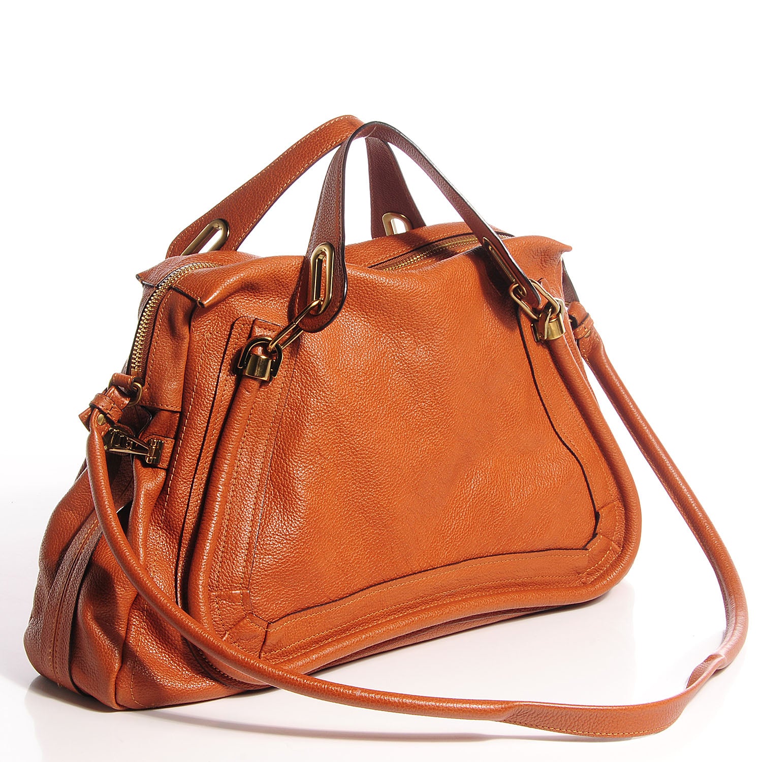 Chloe Calfskin Large Paraty Caramel 3 of 8