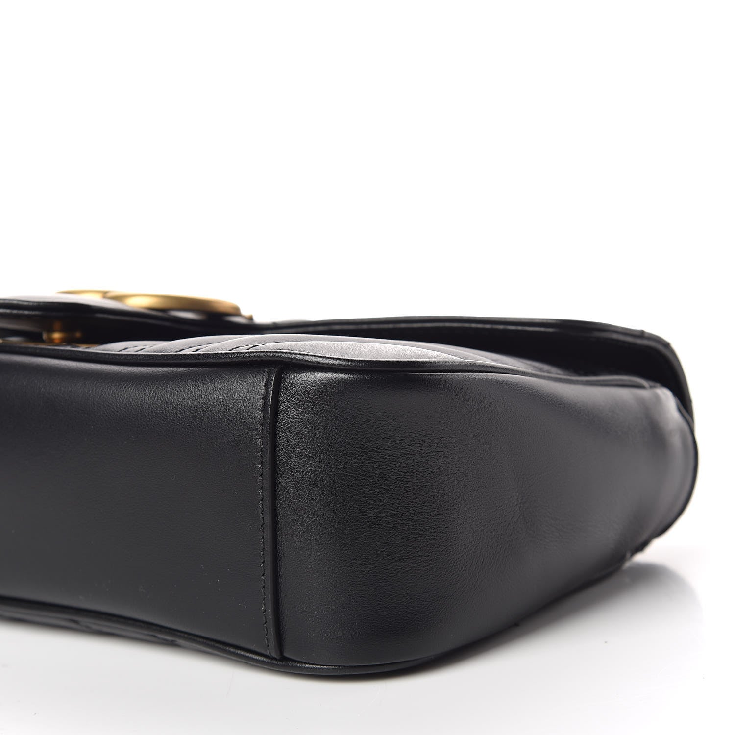 Gucci Calfskin Matelasse Small GG Marmont Shoulder Bag Black 6 of 10