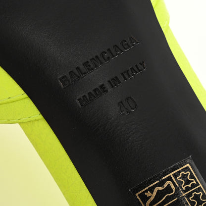 Balenciaga Agneau Arena Cagole 50mm Slide Sandals 40 Fluo Yellow 7 of 10