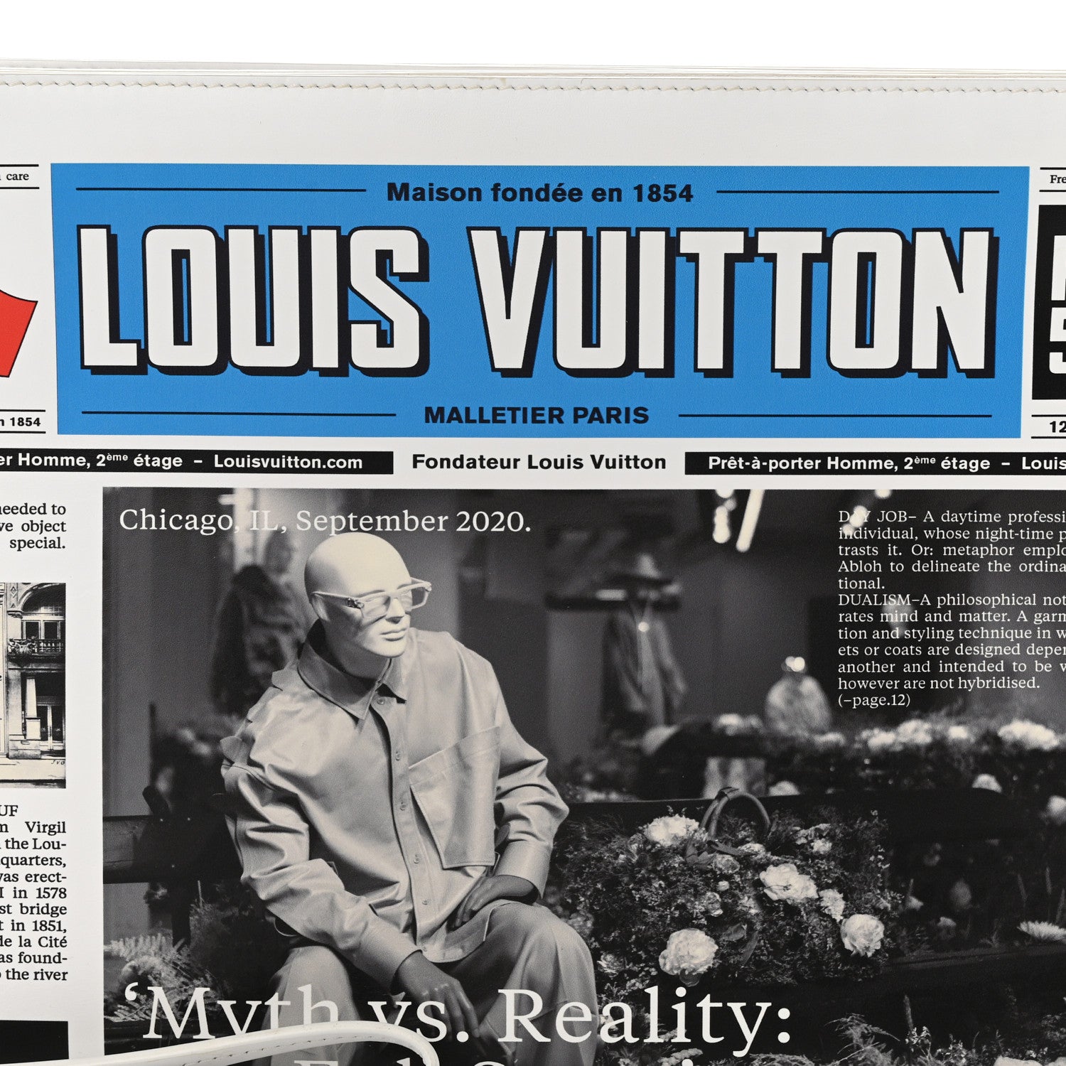 Louis Vuitton Calfskin Newspaper Print Pouch 8 of 11