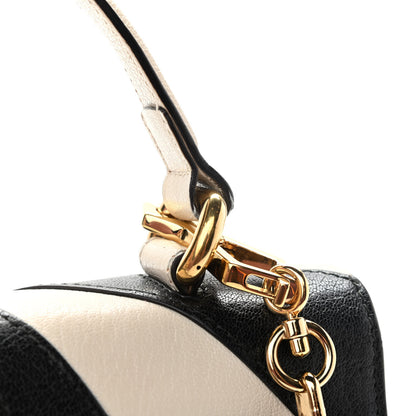 Gucci Calfskin Osiride Future Top Handle Bag Mystic White Hibiscus Red Black 12 of 14