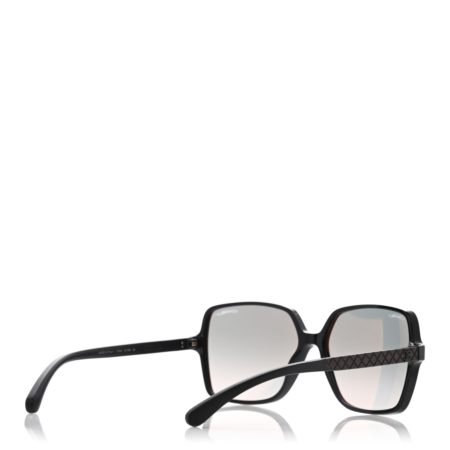 Chanel Acetate Square Sunglasses Black 4 of 7