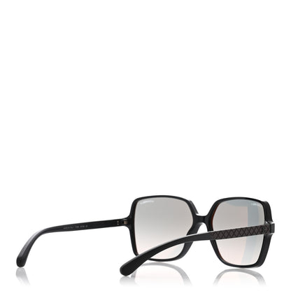 Chanel Acetate Square Sunglasses Black 4 of 7