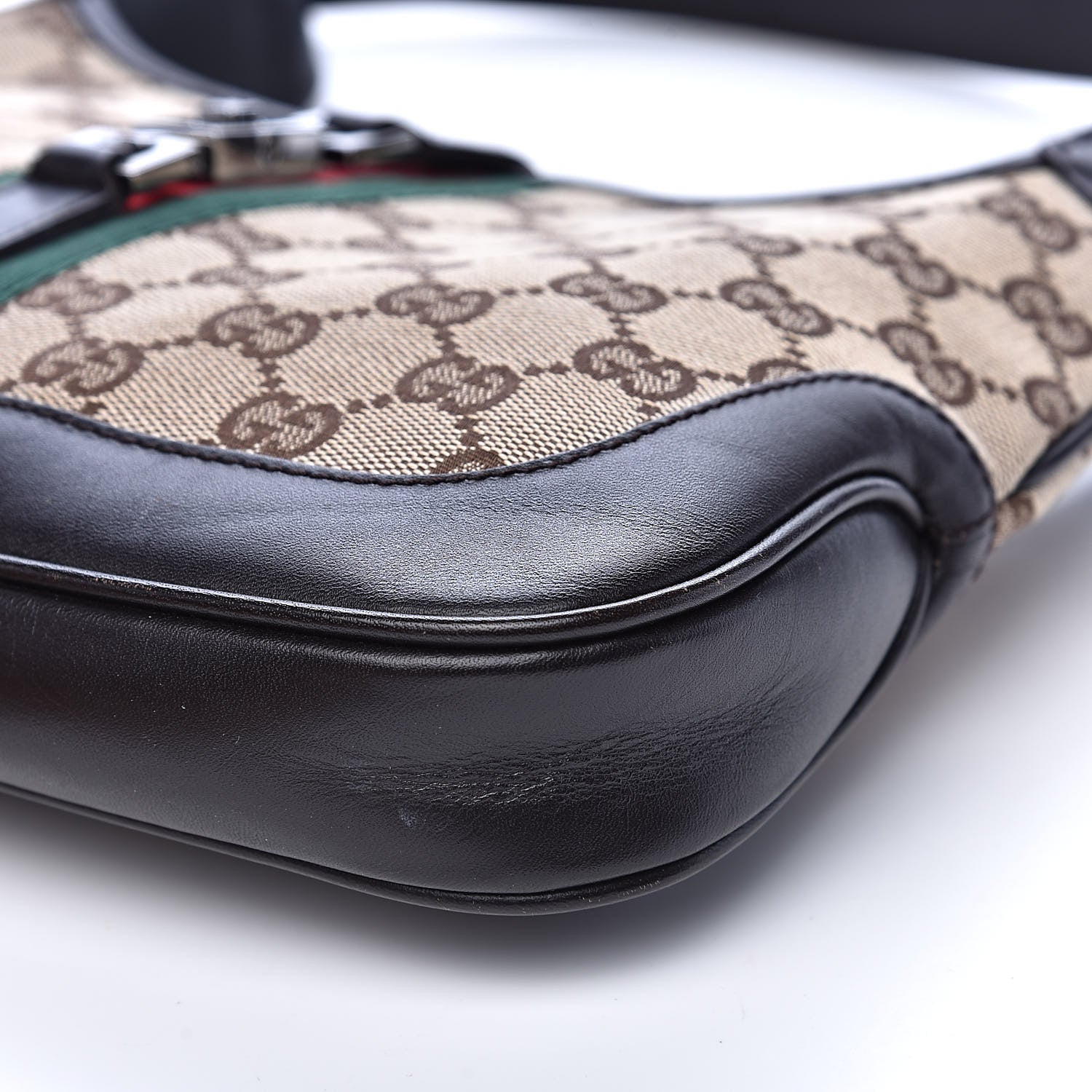 Gucci Monogram Web Small Jackie O Hobo Dark Brown 10 of 13