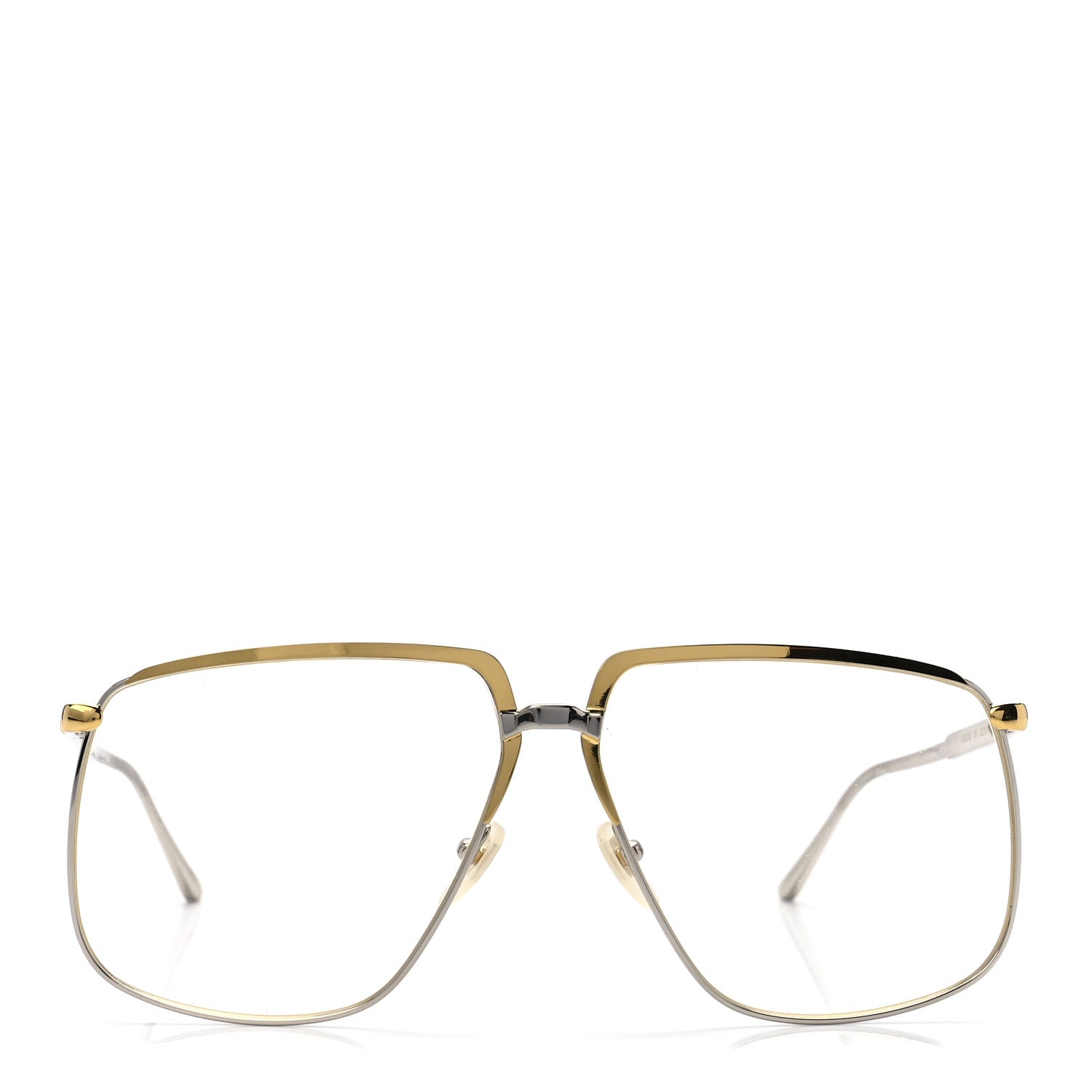 Gucci Metal Aviator Sunglasses GG0365S Silver Yellow 2 of 9