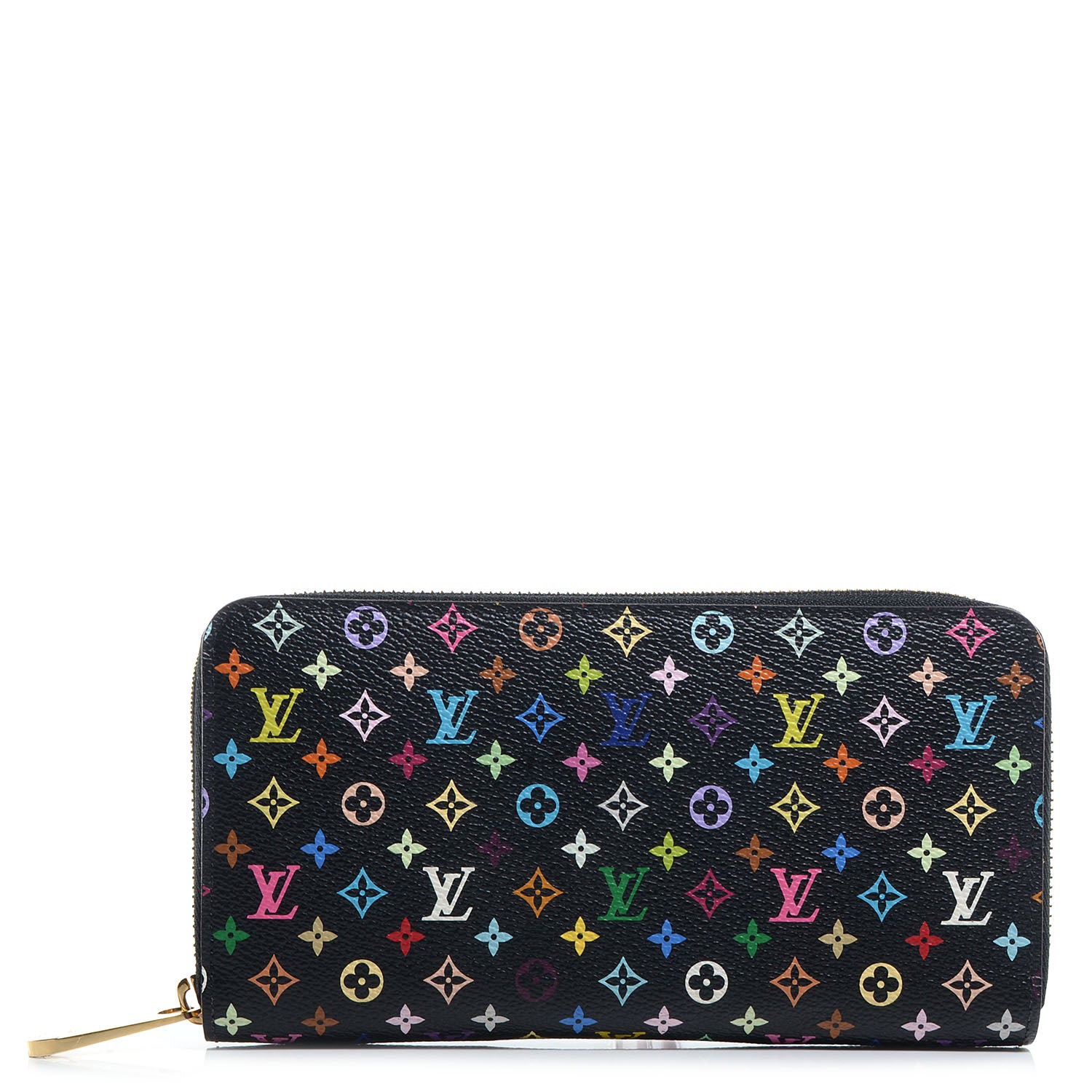 Louis Vuitton Monogram Multicolor Zippy Wallet Black Violet 1 of 8