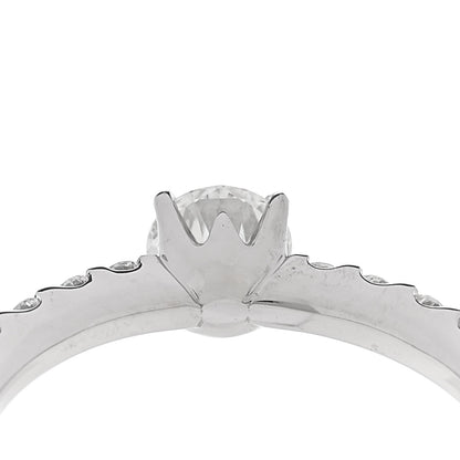 Parker & West by FASHIONPHILE Platinum Diamond .37ct Round Cut Solitaire Half Eternity Engagement Ring  49 5 8 of 9