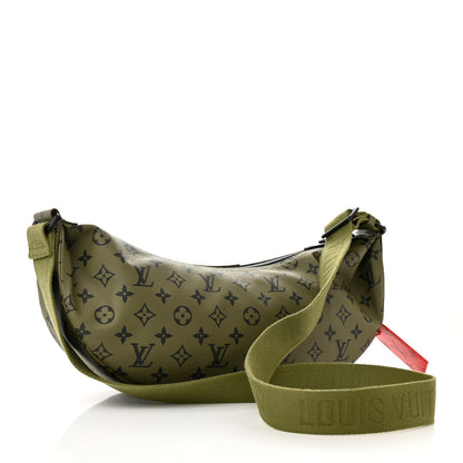 Louis Vuitton Monogram Hamac Bag Khaki Green Vermillion Red 3 of 9