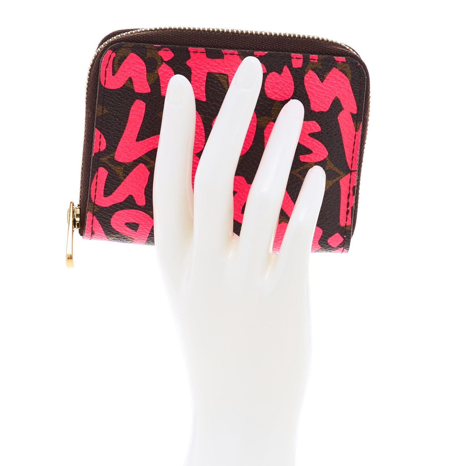 Louis Vuitton Monogram Graffiti Zippy Coin Purse Fuchsia 2 of 6