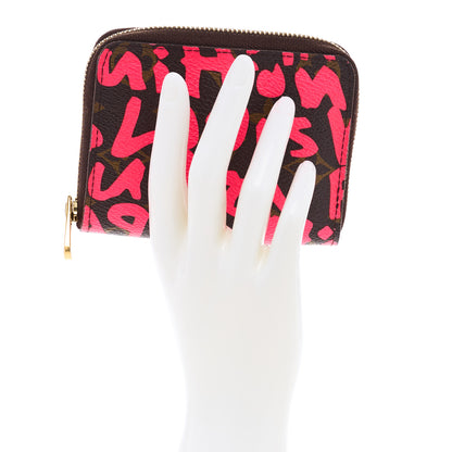 Louis Vuitton Monogram Graffiti Zippy Coin Purse Fuchsia 2 of 6