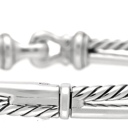 David Yurman Sterling Silver 18K Yellow Gold Two Row Buckle Bracelet 3 of 4