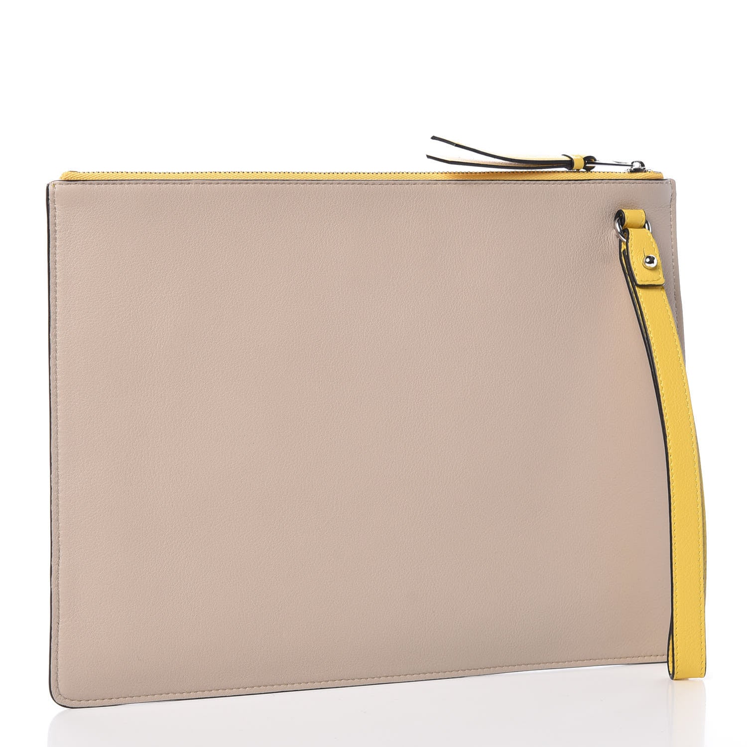 Loewe Calfskin Medium Puzzle Flat Pouch Yellow 3 of 9