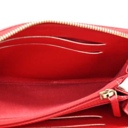 Chanel Caviar Quilted Medium Filigree Zip Around Wallet Dark Red 5 of 10