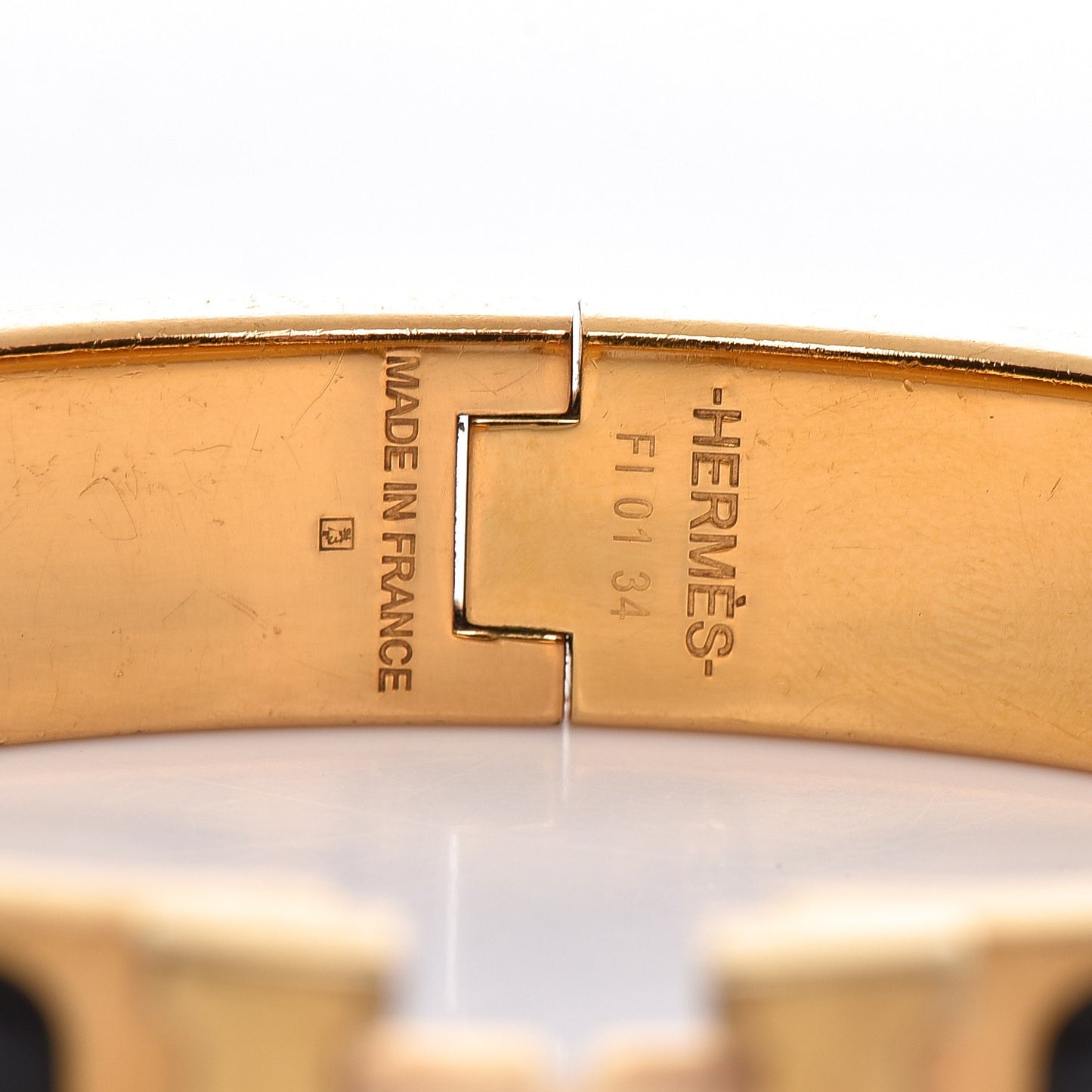 Enamel Narrow Clic Clac H Bracelet PM Black