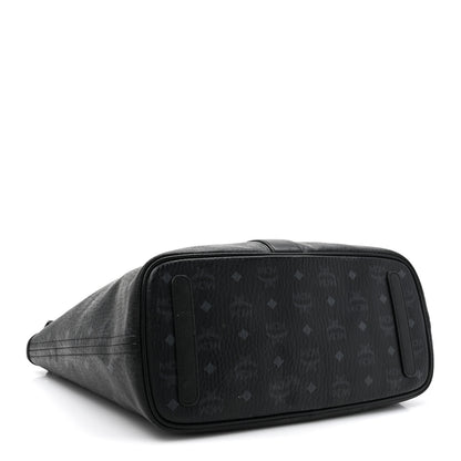 MCM Visetos Medium Liz Reversible Shopper Tote Black 7 of 30