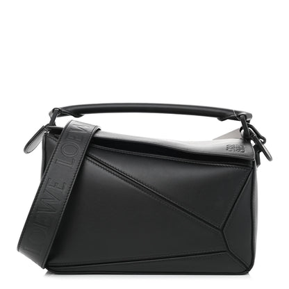 Loewe Satin Calfskin Small Puzzle Bag Black 1 of 8