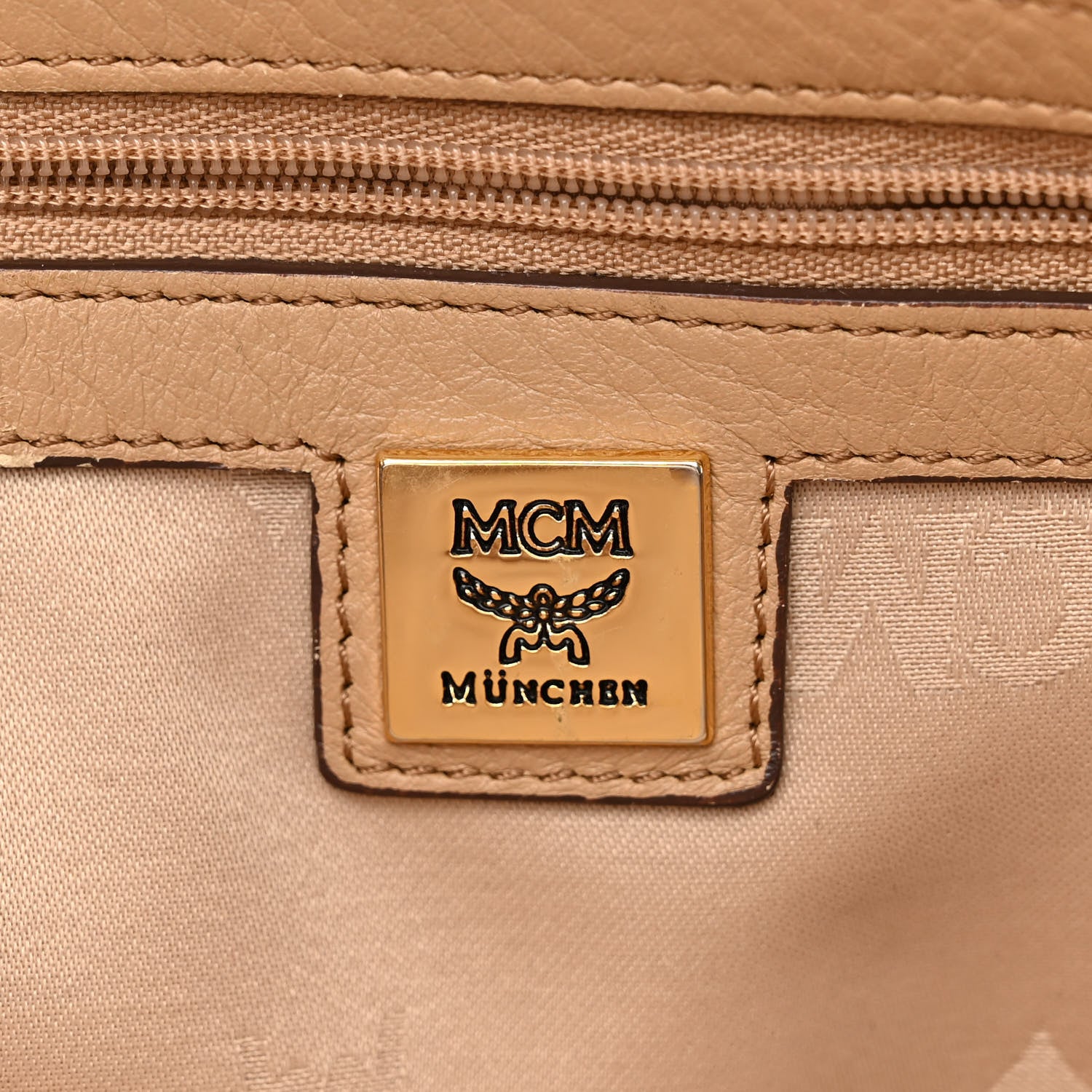 MCM Visetos Medium Sprinkle Stud Stark Backpack Beige 6 of 17