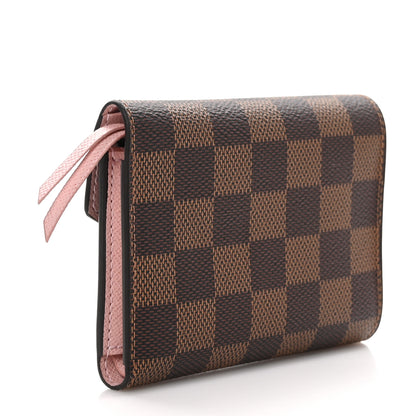 Louis Vuitton Damier Ebene Victorine Wallet Rose Ballerine 3 of 9