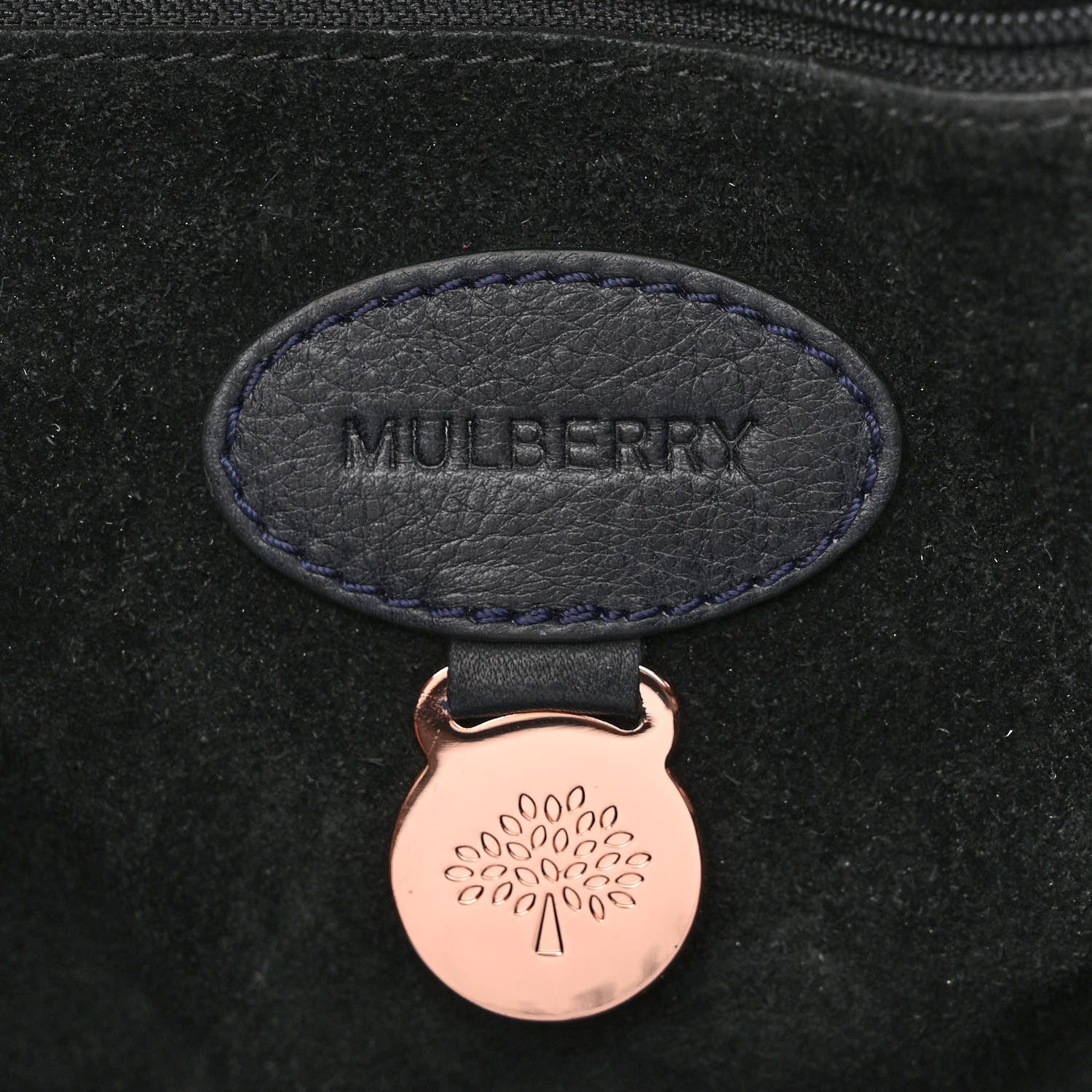 Mulberry High Pebbled Mix Grain Heritage Bayswater Nightshade Blue 6 of 10