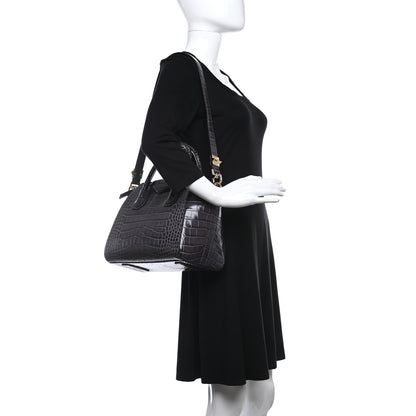 Givenchy Calfskin Crocodile Embossed Small Antigona Storm Grey 2 of 9
