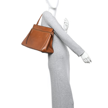 Celine Smooth Calfskin Medium Edge Shoulder Bag Camel 2 of 15