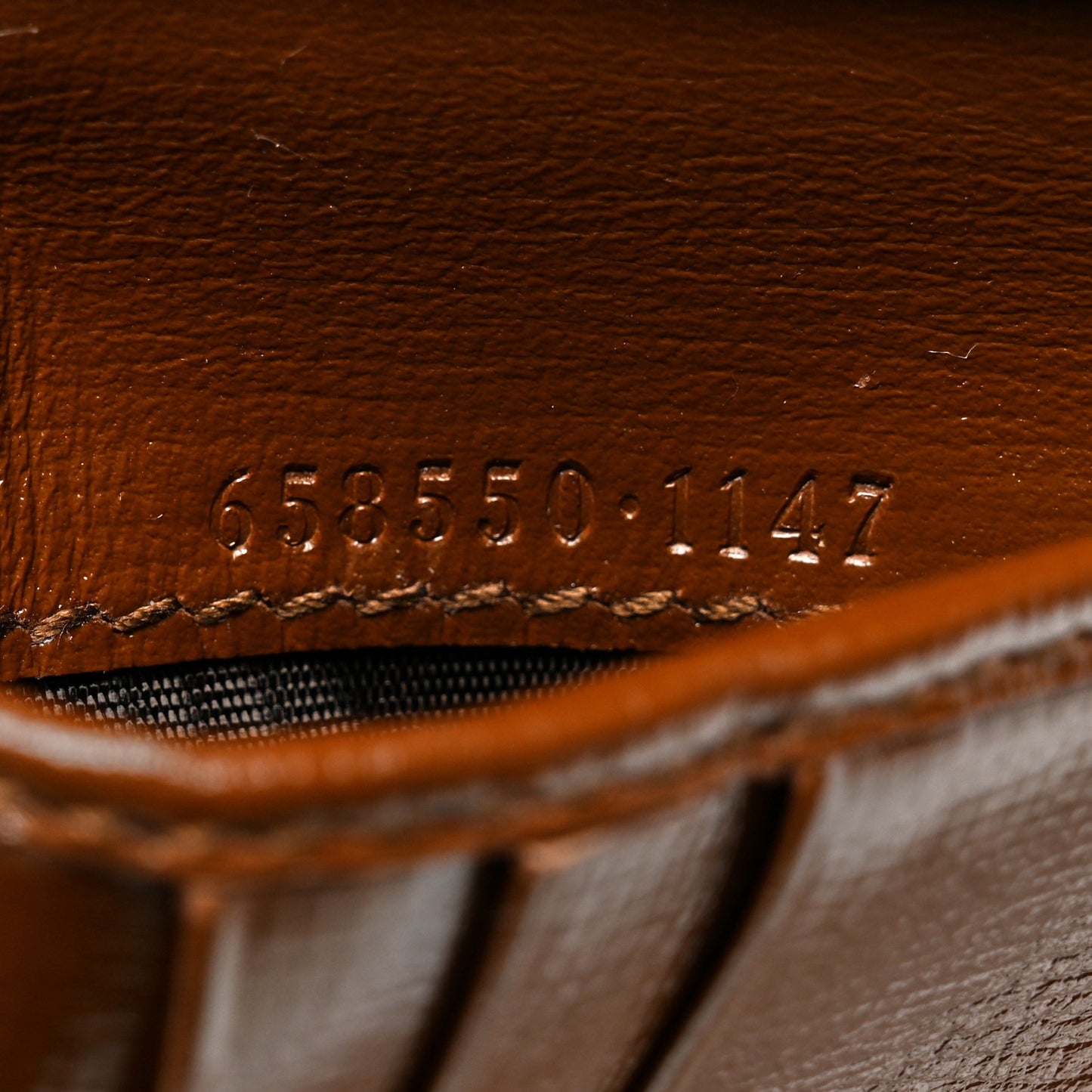 GG Supreme Monogram Textured Calfskin Web Jackie 1961 French Flap Wallet Beige Ebony Brown Sugar