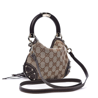 Gucci Monogram Mini Indy Top Handle Bag Dark Brown 3 of 9
