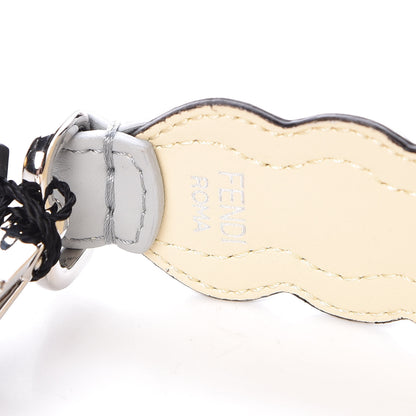 Fendi Vitello Liberty Pearl Bi-Color Scalloped Mini Strap You Burro Grigio Perla 3 of 5