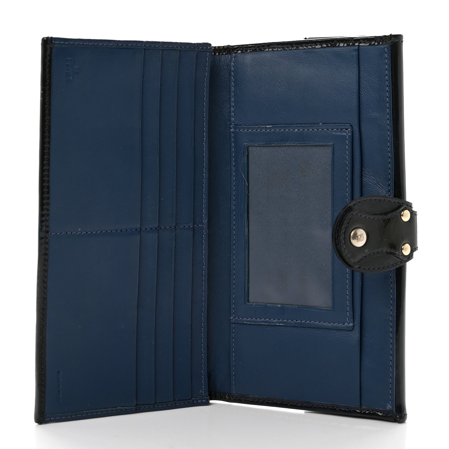 Zucca Patent Continental Wallet Tobacco Blue