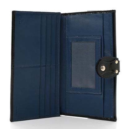 Fendi Zucca Patent Continental Wallet Tobacco Blue 5 of 9